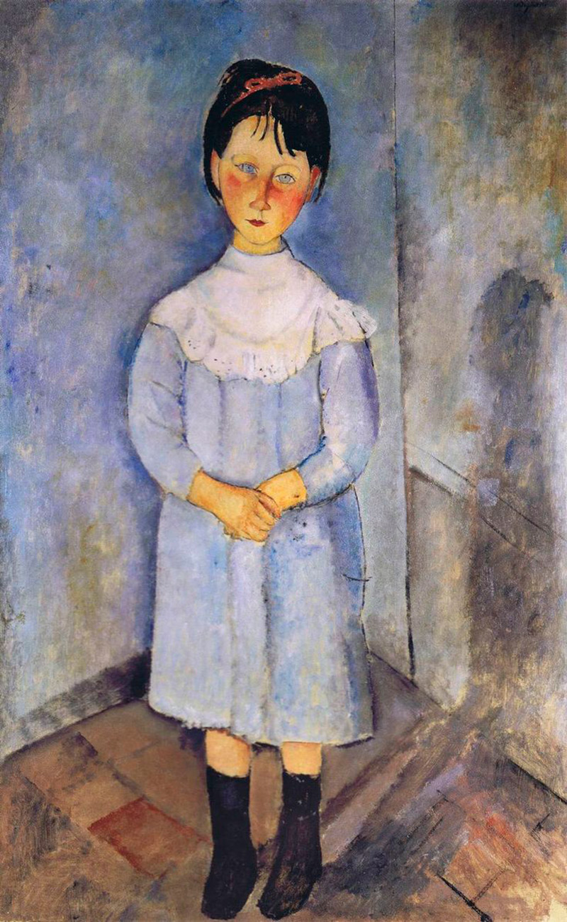 menina em azul